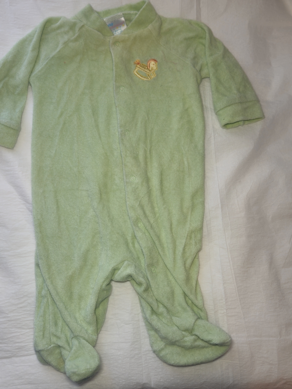 Soft Green Baby Footed One Piece Baby Connection